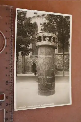 tolle alte Karte Osnabrück Rätselhafte Säule Johanniskirche  1933, Entlüftung