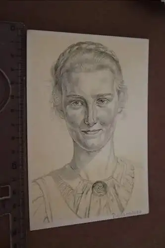  tolle alte Künstlerkarte - Willrich   deutsche Sportlehrerin  aus Bessarabien