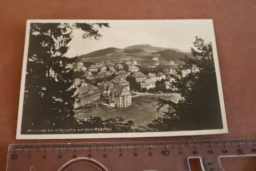 tolle alte Karte - Meschede mit Villenpartie auf dem Maiknapp 1930