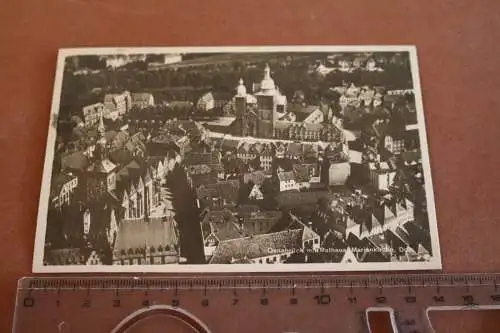 tolle alte Karte Osnabrück Luftbild Rathaus Kirche 1932