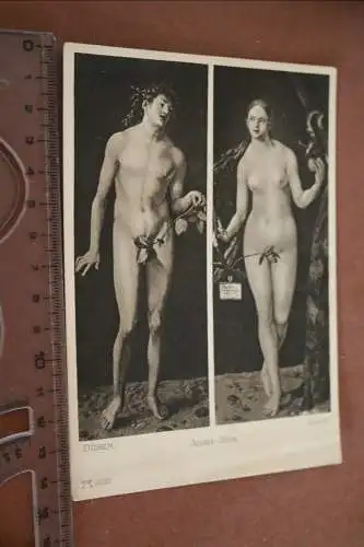 tolle alte Karte Adam und Eva von A. Dürer