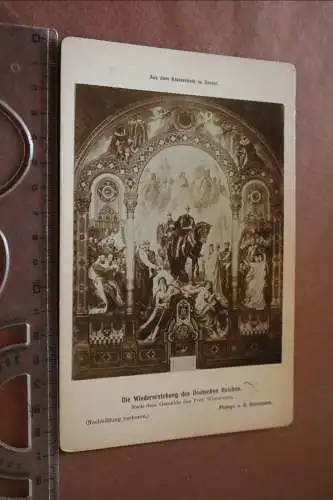 tolles altes Kabinettfoto - Kauffoto - Kaisersaal Goslar - Wiedererstehung Deuts