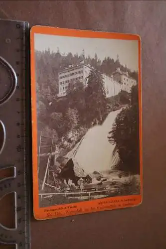tolles altes Kabinettfoto - Kauffoto Wasserfall Gastein Grabenmühle 