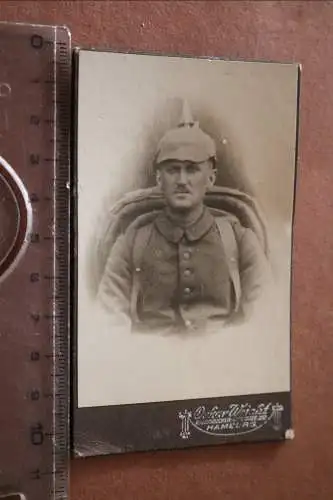 tolles altes CDV Foto - Portrait eines Soldaten - Hamburg 