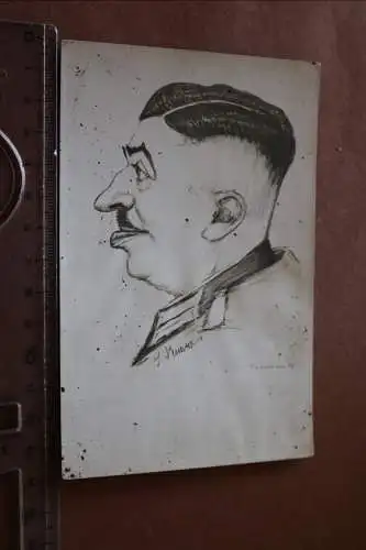 tolles altes Foto - Karikatur Portrait eines Soldaten