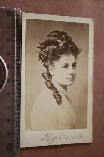 tolles altes CDV Foto - Portrait Schauspielerin Emilie Tagliana  Wien ? 