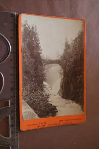 tolles altes Kabinettfoto - Kauffoto Schreckbrücke in Gastein 