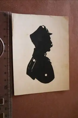 tolles altes Scherenschnittbild - Portrait KuK Soldat ???