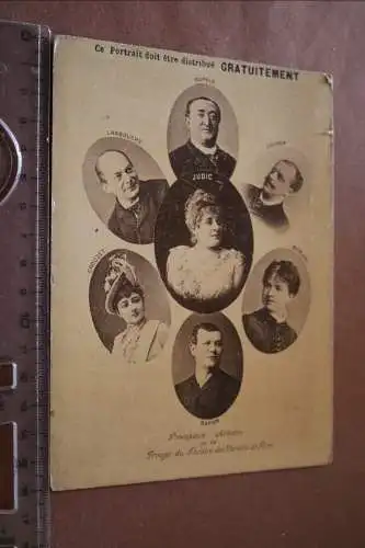 tolles altes Kabinettfoto - Portraits Schauspieler ??Théatre des Variétés Paris 