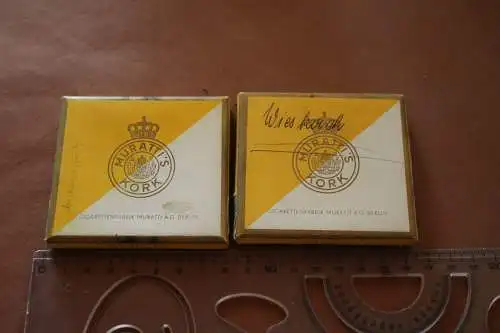 zwei alte Zigarettenschachteln - Muratti´s Kork - Alter ? (2)