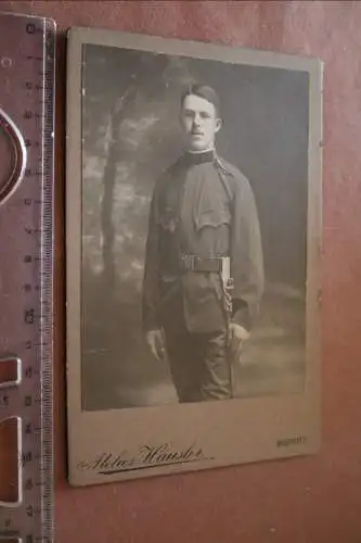 tolles altes Kabinettfoto - Portrait eines Soldaten - Bistritz 