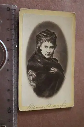 tolles altes CDV Foto - Portrait Bianca Bianchi  Opernsängerin 
