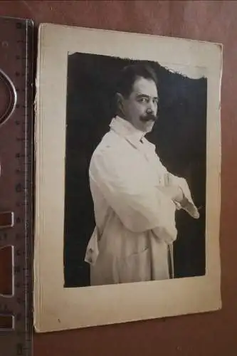 tolles altes Portrait auf Pappe - Arzt ?? 