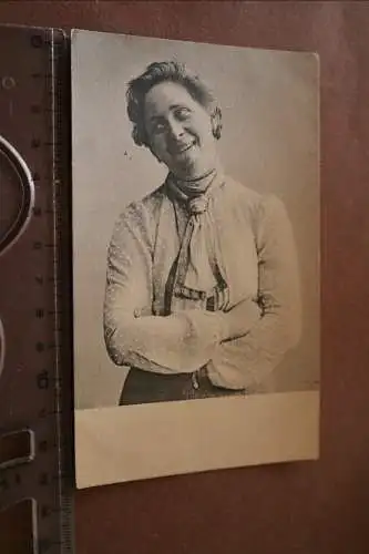 tolle alte Fotokarte - Portrait einer Frau - Barometerkarte ??
