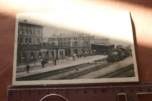 tolle alte Karte - Herbesthal Bahnhof Belgien -  Feldpost 1915 