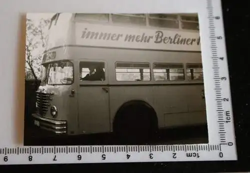 altes Foto - Oldtimer Bus Doppeldecker Berlin ?  60-70er Jahre ?