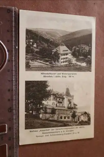 tolle alte Karte - Kurhaus Kaiserhof  sächsische Gewerbekammer Bärenfels  1927