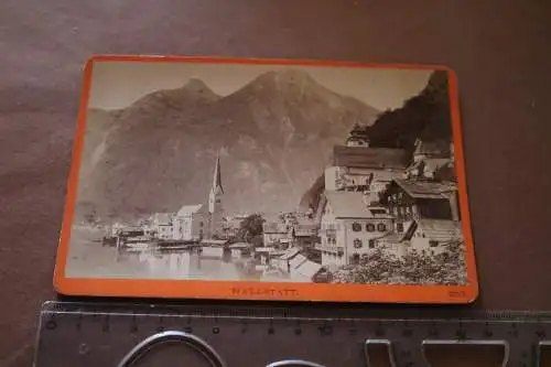 tolles altes Kabinettfoto - Kauffoto Ansicht Hallstatt (2)