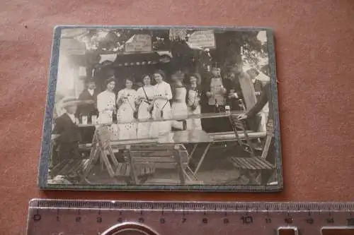 tolles altes Foto auf Pappe - Fest, Weingarten ?? Österreich ? Soldaten 