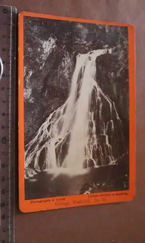 tolles altes Kabinettfoto - Kauffoto Gollinger Wasserfall 