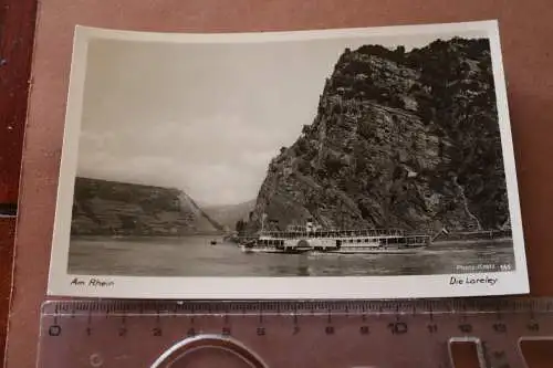 tolle alte Karte - Raddampfer auf dem Rhein - Loreley