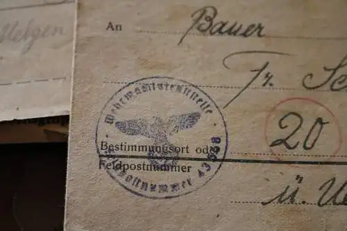 29 alte Feldpostbriefe  FPNr. 43568 bis 03- 1945 u. FPNr. 40779