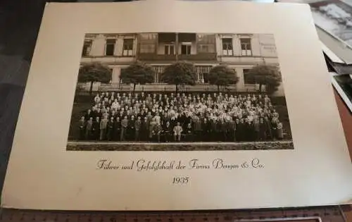 tolles altes Gruppenfoto - Firma Bengen & Co - Hannover 1935