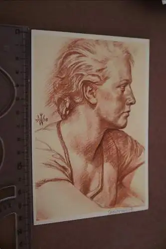  tolle alte Künstlerkarte - Willrich  - Steirische Bergbauertochter