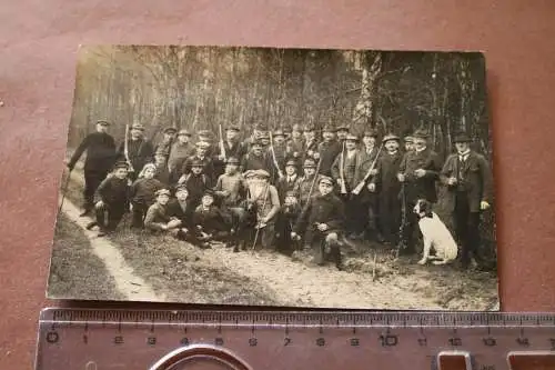 tolles altes Gruppenfoto - Jagdgesellschaft - Jäger - 20-30er Jahre 