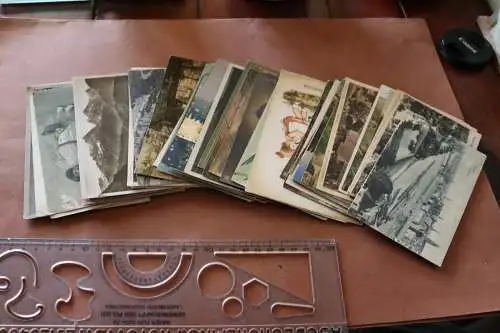 52 alte Karten - Kitsch , Orte usw. meist vor 1945