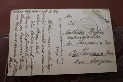 tolle alte Karte  der Dom von Metz  1941 als Feldpost gelaufen