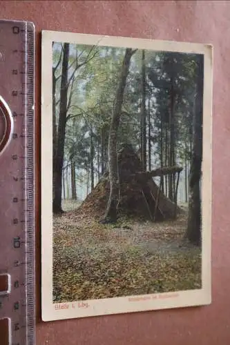 tolle alte Karte Köhlerhütte im Buchwedel - Stelle in Lüneburg 1910-20