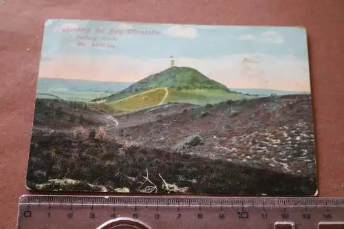 tolle alte Karte Harburg -  Falkenberg mit Burg Störtebeker  1913 Bahnstempel 