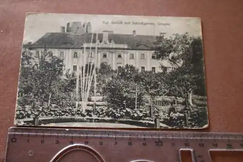 tolle alte Karte Kgl. Schloß mit Schloßgarten Glogau 1918  Niederschlesien