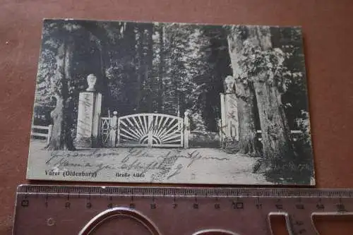 tolle alte Karte Varel Oldenburg Große Allee Eingang 1914
