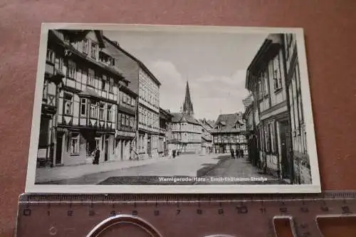 tolle alte Karte Werningerode - Harz - Ernst Thälmann Str. - 50-60er Jahre 