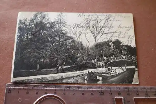 tolle alte Karte  Berlin - Schleuse im Tiergarten 1910 