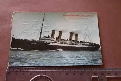 tolle alte Karte  Schnelldampfer - Deutschland - Hamburg-Amerikalinie 1911