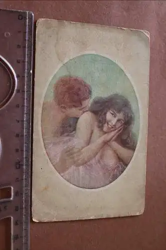 tolle alte  erotische Karte - Mann und Frau 1918 - Italien 