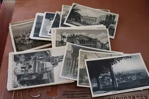 34 alte Karten - meist Italien Palermo , Bergamo - 40er Jahre 