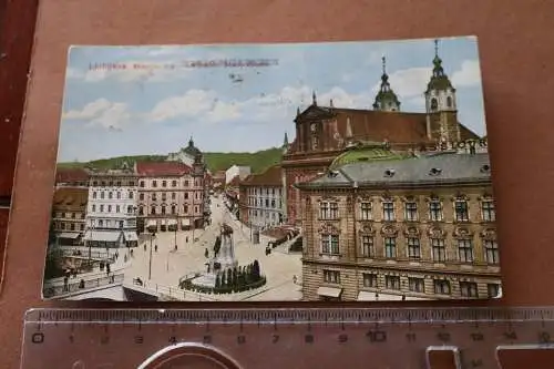 tolle alte Karte - Ansicht Ljubljana  Leibach Marienplatz  Slowenien 1924