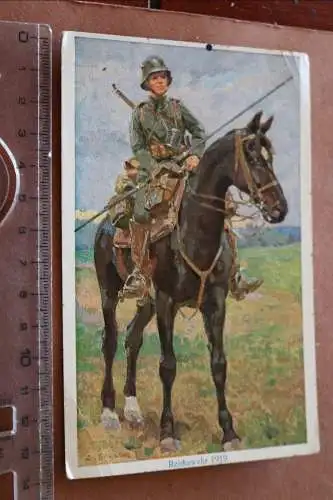 tolle alte Künstlerkarte - Reichswehr 1919  - offizielle Reichswehr-Postkarte 