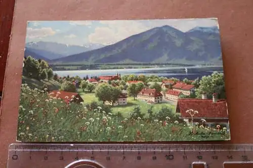 tolle alte Karte - Ansicht am Tegernsee 20er Jahre ??