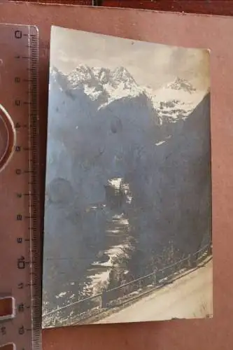tolles altes Foto - Fluß in den Bergen - Raum Bad Reichenhall ? 1925