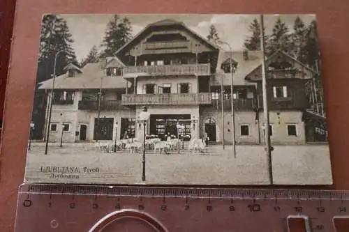 tolle alte Karte   - Ljubljana  Gebäude - Tivoli Slowenien 1923
