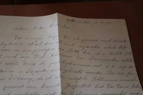alter Brief mit Inhalt - München 22.10.1945  