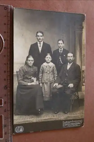altes Kabinettfoto - Familie aus Klettwitz 1900-1910 ?