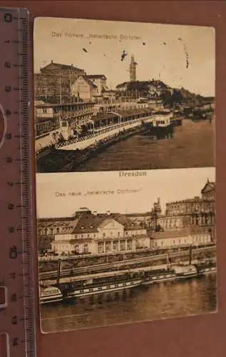 tolle alte Karte - Dresden  alte und neue italienische Dörfchen  1915
