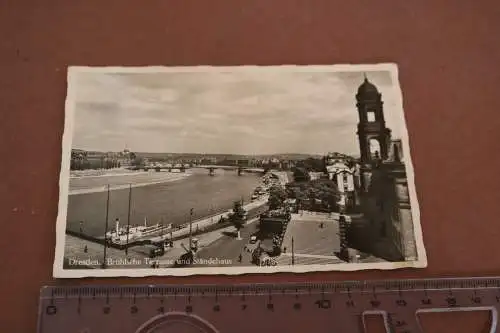 tolle alte Karte - Dresden  Brühlsche Terrasse und Ständehaus 30-50er Jahre ?