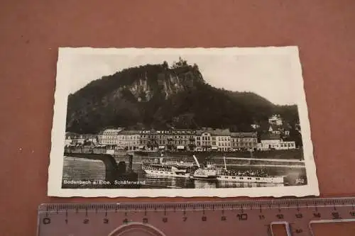 tolle alte Karte - Bodenbach a Elbe Schäferwand mit Raddampfer  Aussig Böhmen  